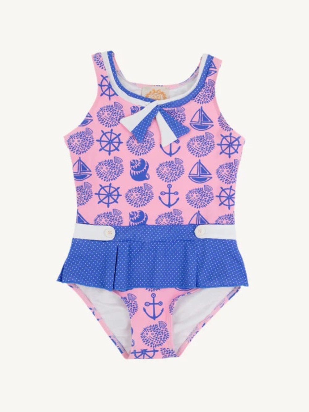TBBC Bridgehampton Bathing Suit 3T Wilmington Waters Rockefeller Royal Micro Dot